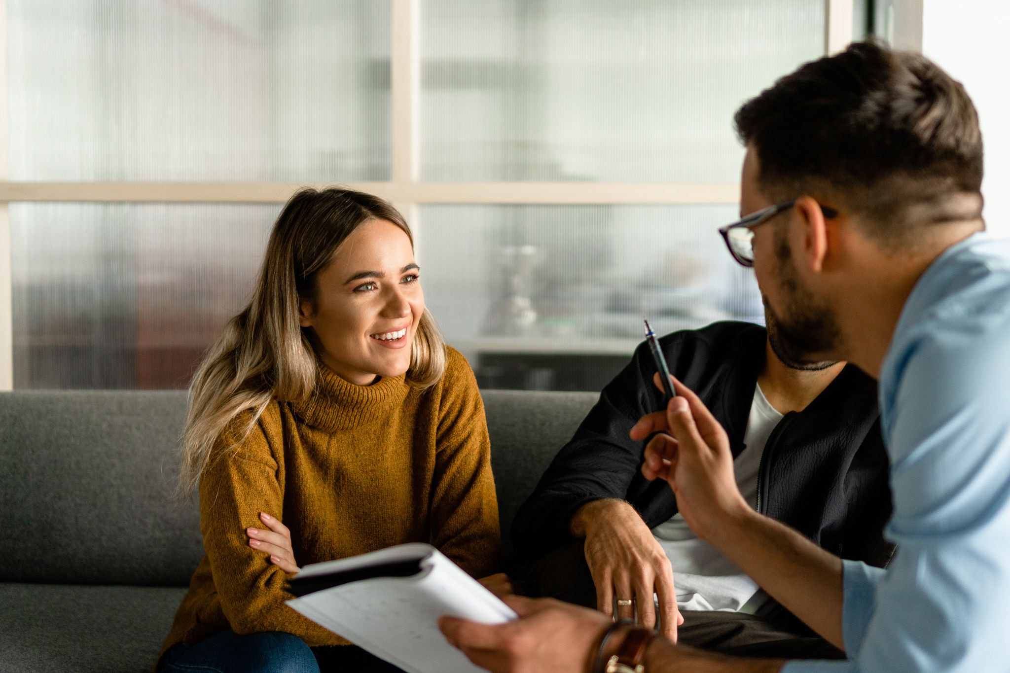 Creative people working at startup